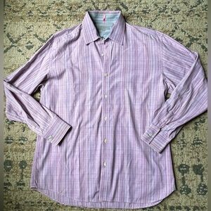 Ted Baker London Pink Striped Men's Dress Shirt